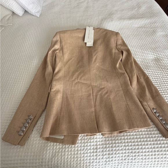 Veronica Beard Beige-Tan Double-Breasted Linen-Blend BlazerNWT - Picture 3 of 4